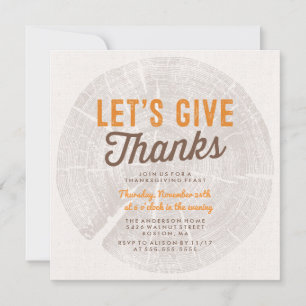Invitación Madera Rusa Cena de Acción de Gracias
