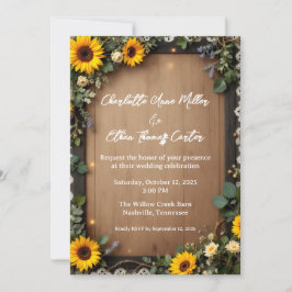 Invitación Madera Rústica