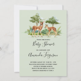 Invitación Madera silvestre de venado con leche de bebé