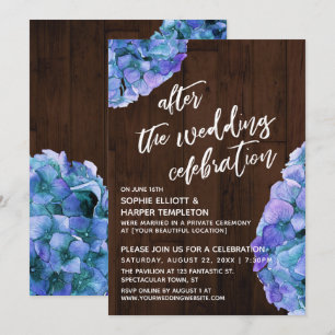 Invitación Madera y flores rusas después de la celebración de