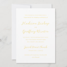 Invitación Madison Butter Yellow Elegant Wedding