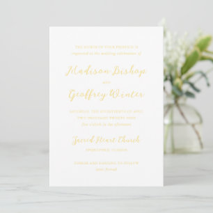 Invitación Madison Butter Yellow Elegant Wedding