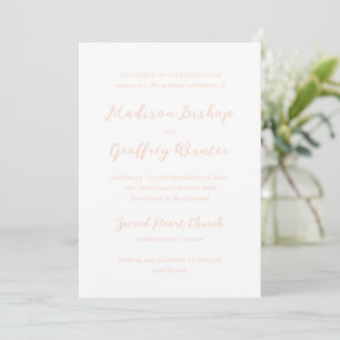 Invitación Madison Peach Elegant Wedding