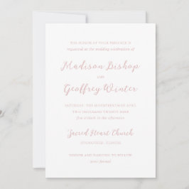 Invitación Madison Pink Elegant Wedding