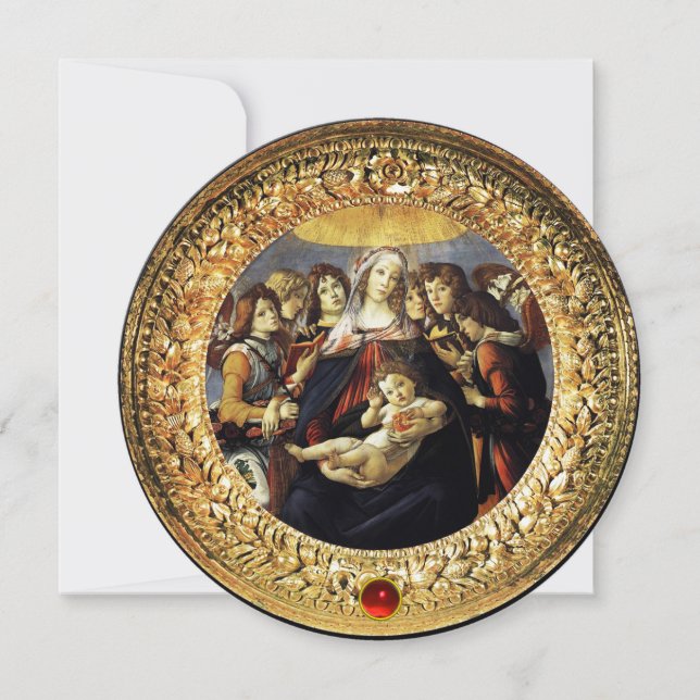 Invitación Madonna de los Navidades de la granada de arena de (Anverso)