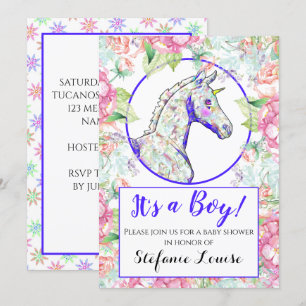 Invitación ¡Madre blanca Personalizado unicornio de la Perla 