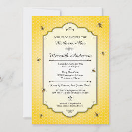 Invitación Madre de abeja para ser Baby Shower