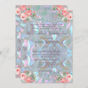Invitación Madre de la elegante boda de la perla irlandesa