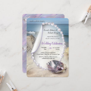 Invitación Madre de las perlas se fusionaron como nalgas líqu