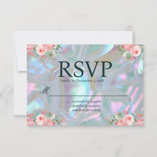 Invitación Madre de una boda elegante de la perla irlandesa R (Anverso)