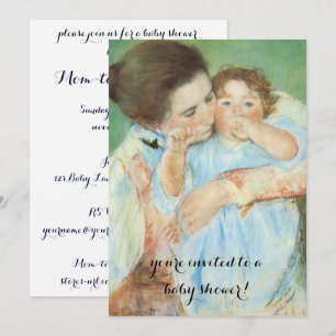 Invitación Madre e Hijo Mary Cassatt, Vintage Baby Shower