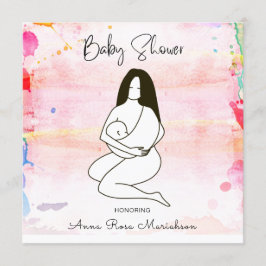 Invitación *~* Madre madre sosteniendo bebé