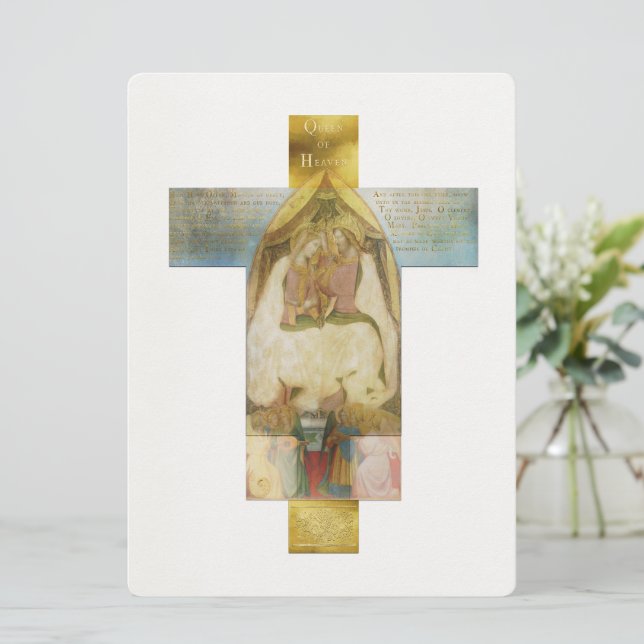 Invitación Madre María Reina del Cielo (Anverso de pie)