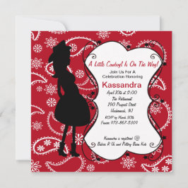 Invitación Madre occidental roja será invitada a Baby Shower