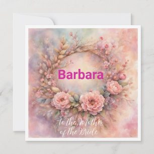 Invitación Madre romántica del nombre personalizado de la nov