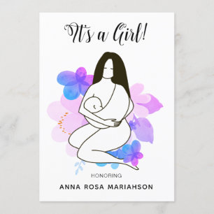 Invitación *~* Madre sosteniendo a su bebé Chica de Baby Show