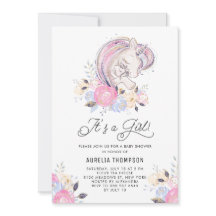 Madre y bebé Unicorn es un Baby Shower Chica