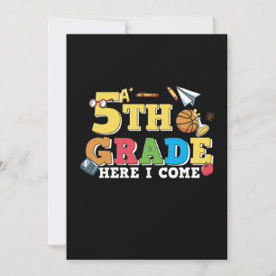 Invitación Maestra de 5º grado Aquí voy al 5º grado