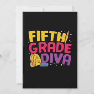 Invitación Maestra de 5º grado Diva de quinto grado