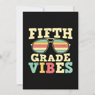 Invitación Maestra de 5º grado Vibraciones de quinto grado