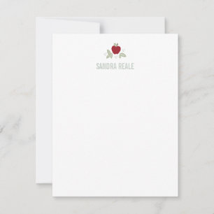 Invitación Maestra de Apple Roja Cute Personalizado
