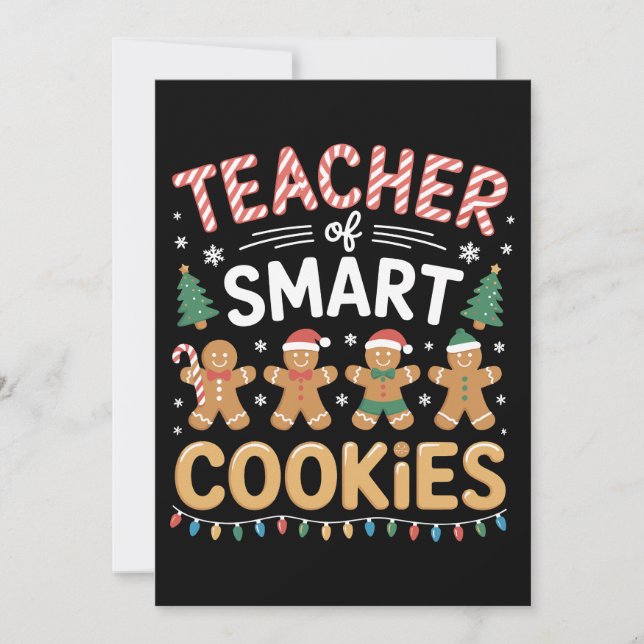 Invitación Maestra De Galletas Inteligentes De Navidad De Jen (Anverso)