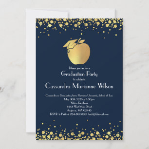 Invitación Maestra Educación Graduación Marina Azul Invita de