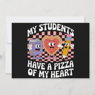 Invitación Maestra Mis Alumnos Tienen Una Pizza De Mi Corazón