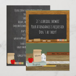 Invitación Maestría Escolar Temática Ducha de Novias