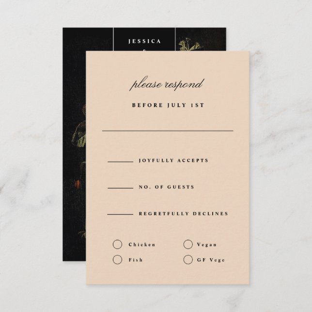 Invitación Maestrías neerlandesas con sabor romántico beige R (Anverso / Reverso)