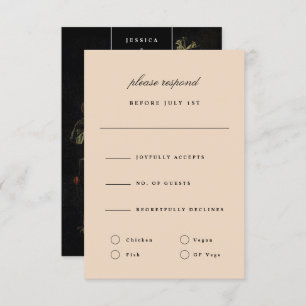 Invitación Maestrías neerlandesas con sabor romántico beige R