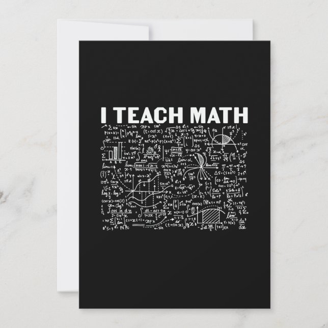 Invitación Maestro de Matemáticas Enseño Matemáticas (Anverso)