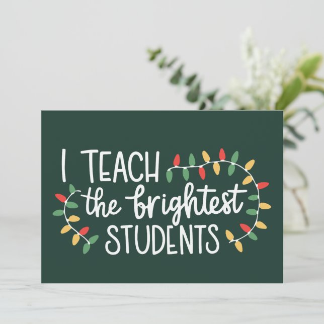 Invitación Maestro de Navidad Enseño a los Estudiantes más Br (Anverso de pie)