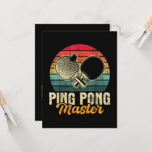 Invitación Maestro de Ping Pong - Deportes de Jugador de Teni