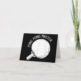 Invitación Maestro de Ping Pong Divertido jugando al tenis en