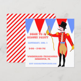 Invitación Maestro de pista de circo Carpa de circo roja a ra