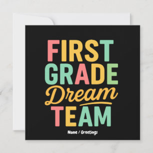 Invitación Maestro del Equipo de Ensueño de Primer Grado Regr