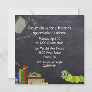 Invitación Maestros Chalkboard Luncheon