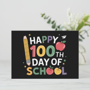Invitación Maestros del 100º Día de Escuela Feliz 100 Días
