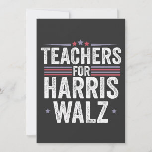 Invitación Maestros por Harris Walz 2024 Elecciones Kamala Ti