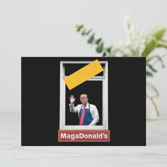 Invitación MAGADonald's Trump 2024 (Anverso de pie)