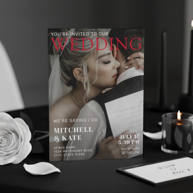 Invitación Magazine Cover Wedding (Magazine Cover Wedding Invitation
)