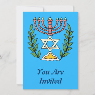 Invitación Magen persa David Menorah
