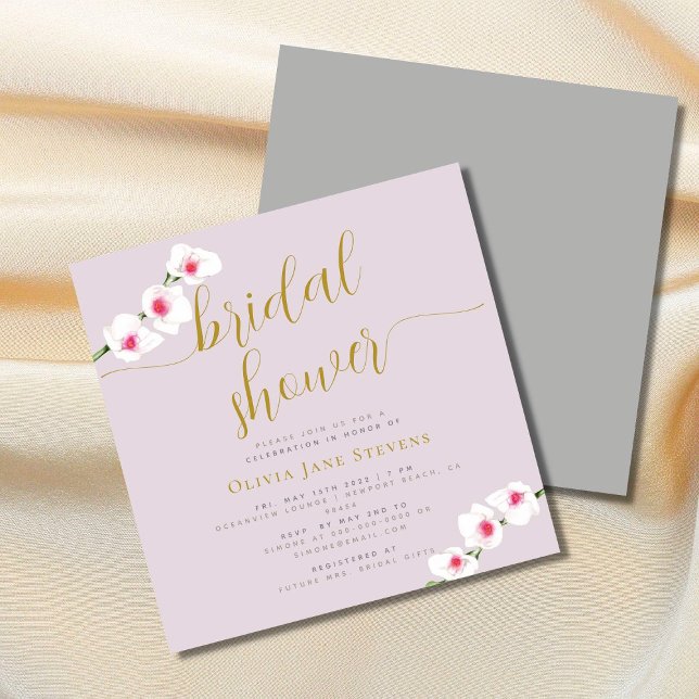 Invitación Magenta blanca elegante Perla Perla Perla de la Or (Subido por el creador)