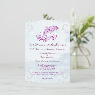 Invitación Magenta Boda de delfín