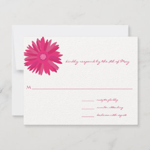 Invitación Magenta Gerber Wedding RSVP