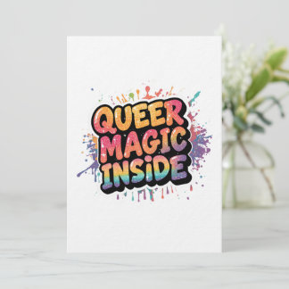 Invitación Magia queer interior Diseño de cita de orgullo LGB