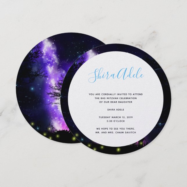 Invitación Magia Vía Láctea (Anverso / Reverso)