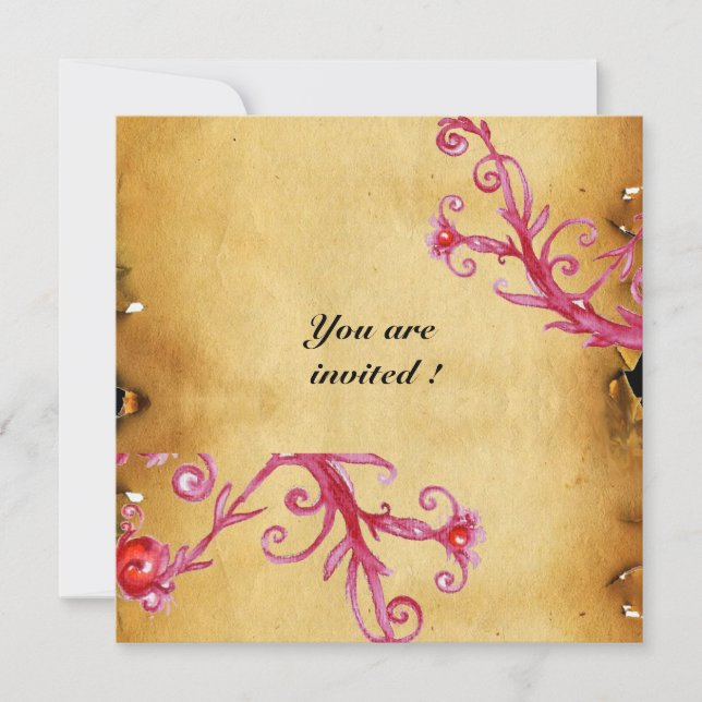 Invitación MAGIC BERRIES Parche de foca de cera MONOGRAM (Anverso)