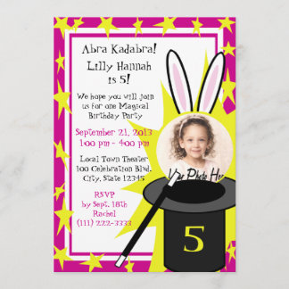 Invitación Magic Me Birthday Pink